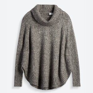 Leo & Nicole Zaryn Cotton Blend Poncho Pullover - Large